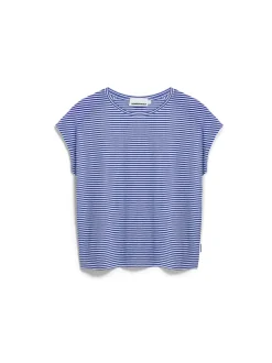 ARMEDANGELS Damen T-Shirt - Slub in blau weiß