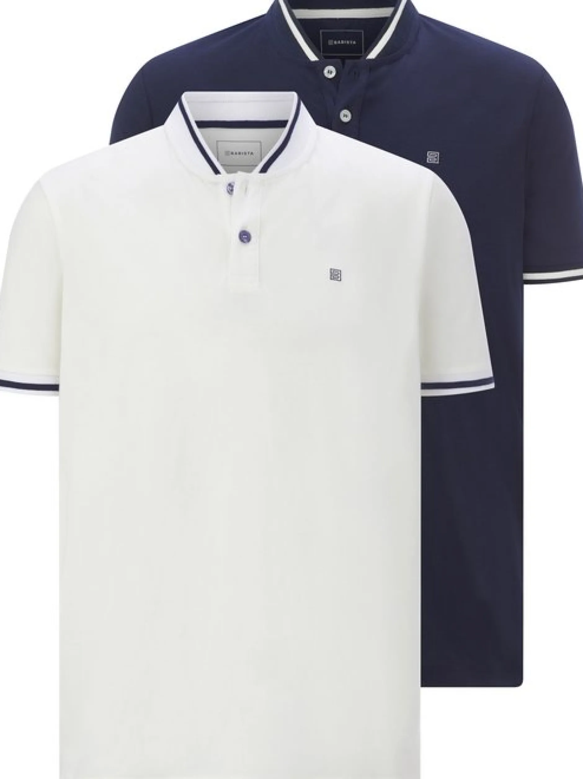 BABISTA Herren Doppelpack Poloshirt - JORMAR in blau weiß