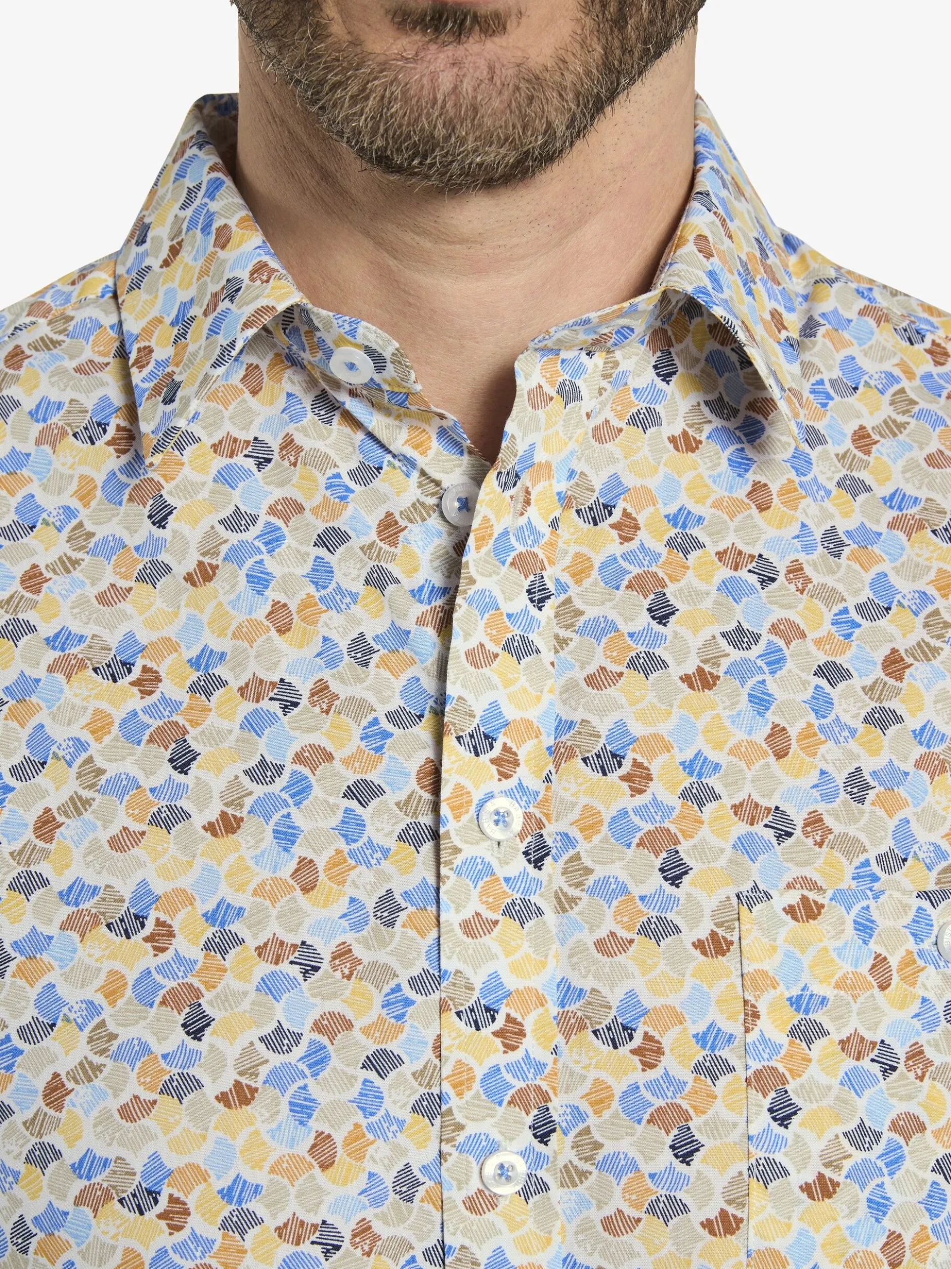 BABISTA Herren Kurzarmhemd - BELLANZA in beige