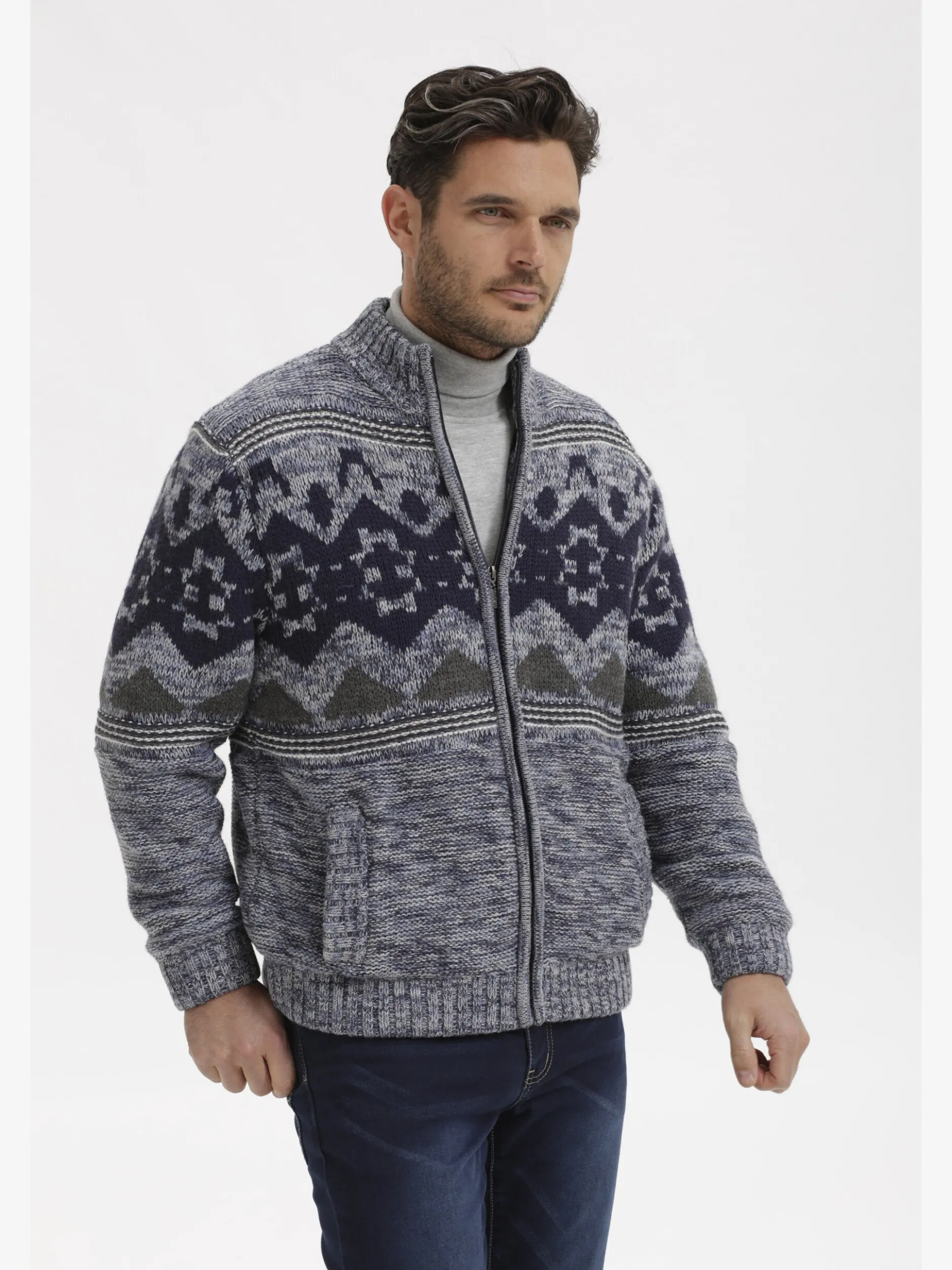 BABISTA Herren Outdoor Strickjacke - TESSABELLA in blau