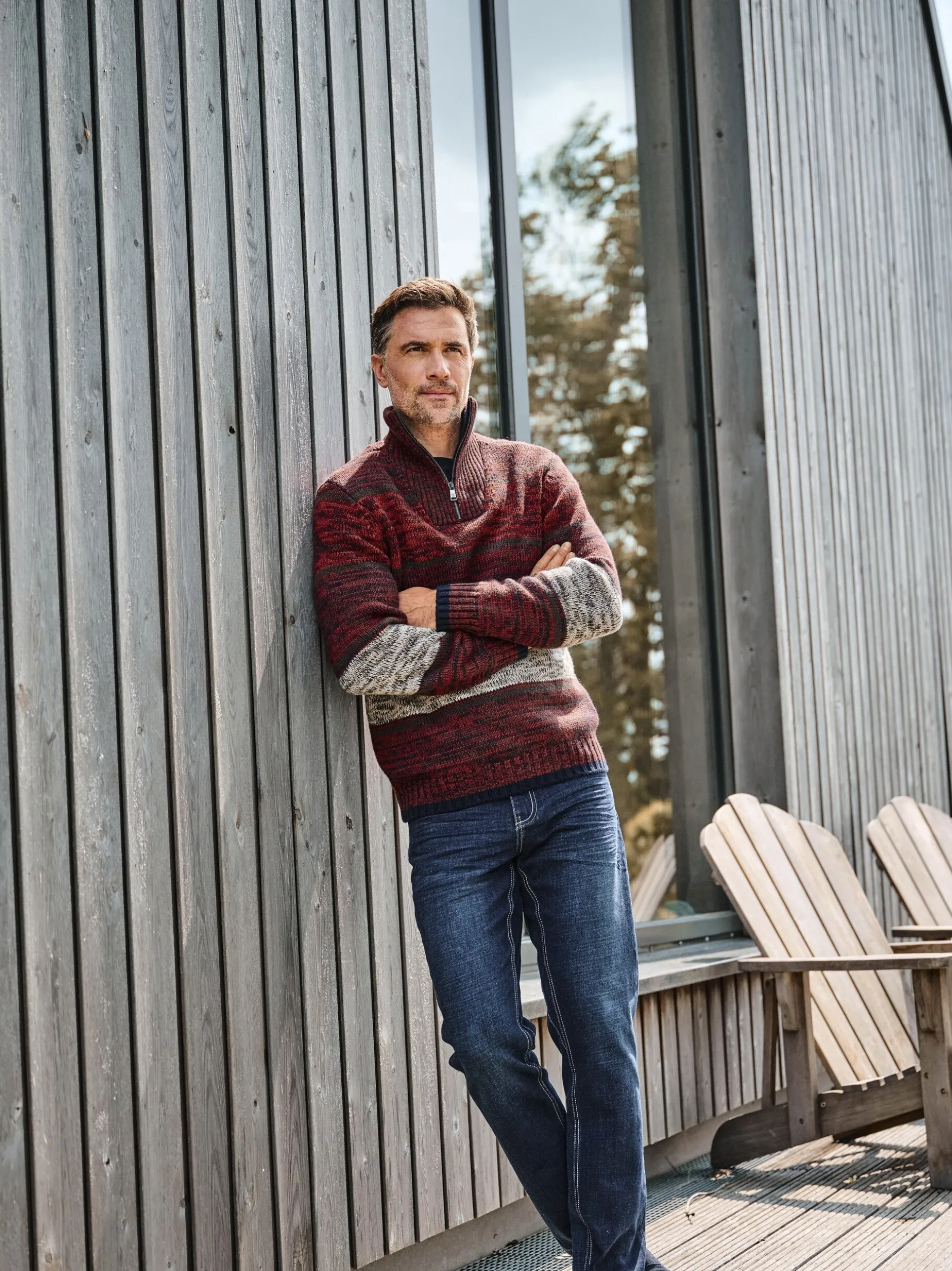 BABISTA Herren Pullover - CARMILO in rot mehrfarbig