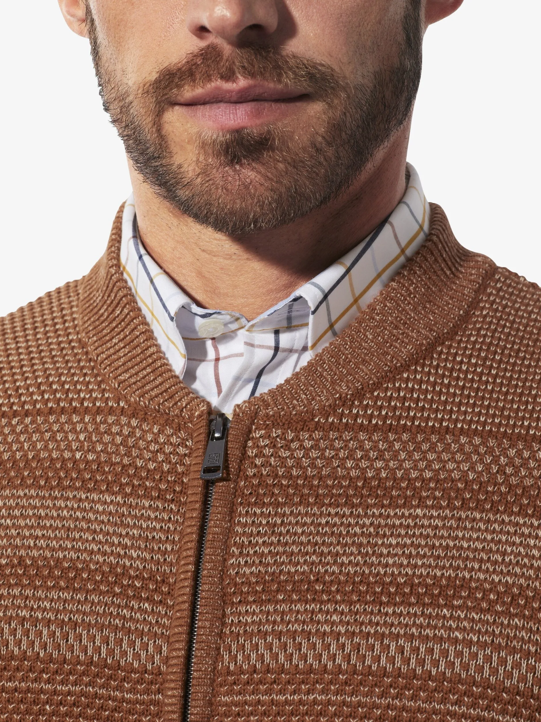 BABISTA Herren Strickjacke - CALEN in cognac