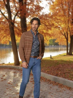 BABISTA Herren Strickjacke - CALEN in cognac