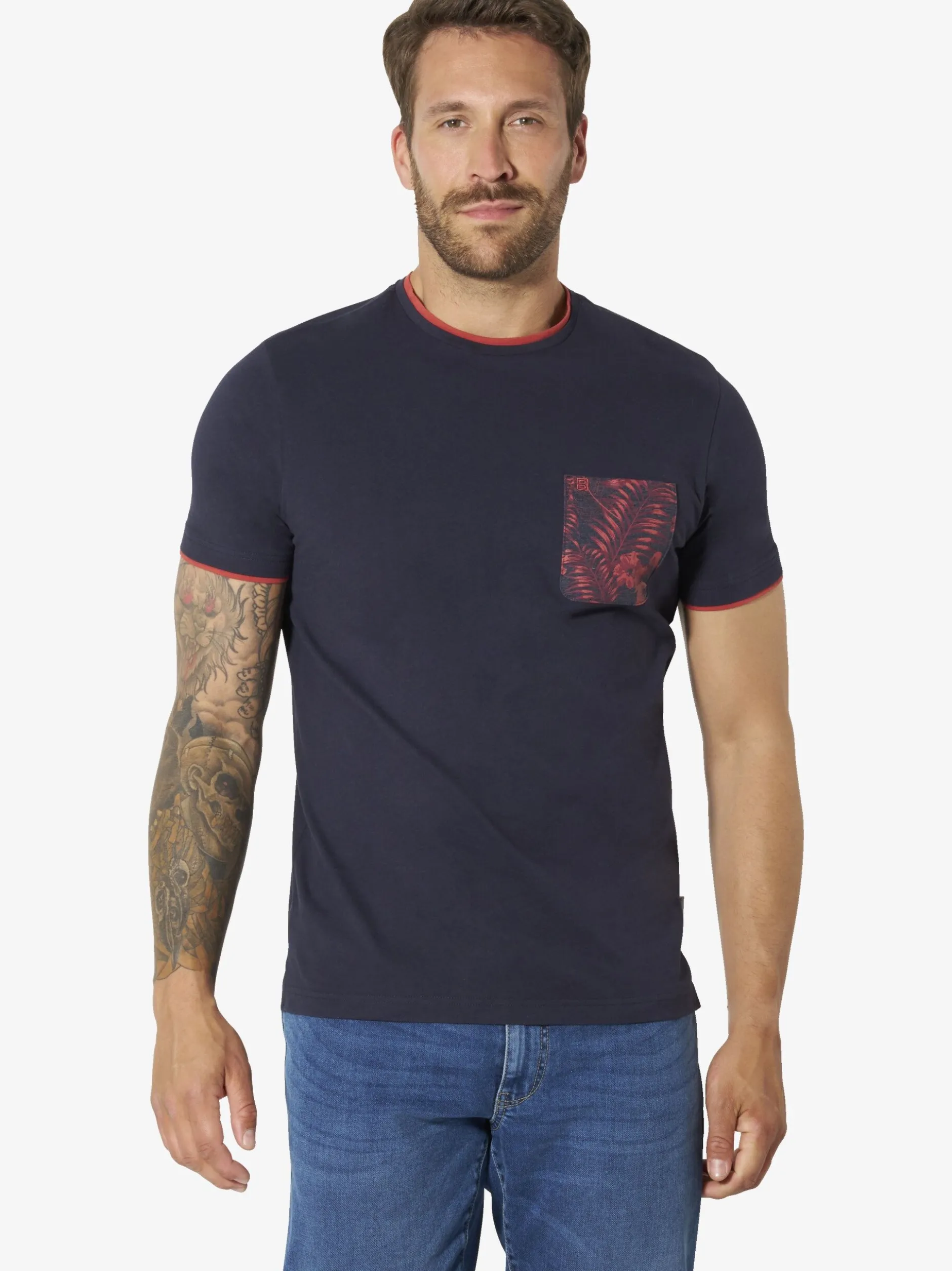 BABISTA Herren T-Shirts - RIGATULI im 2er-Pack in blau rot