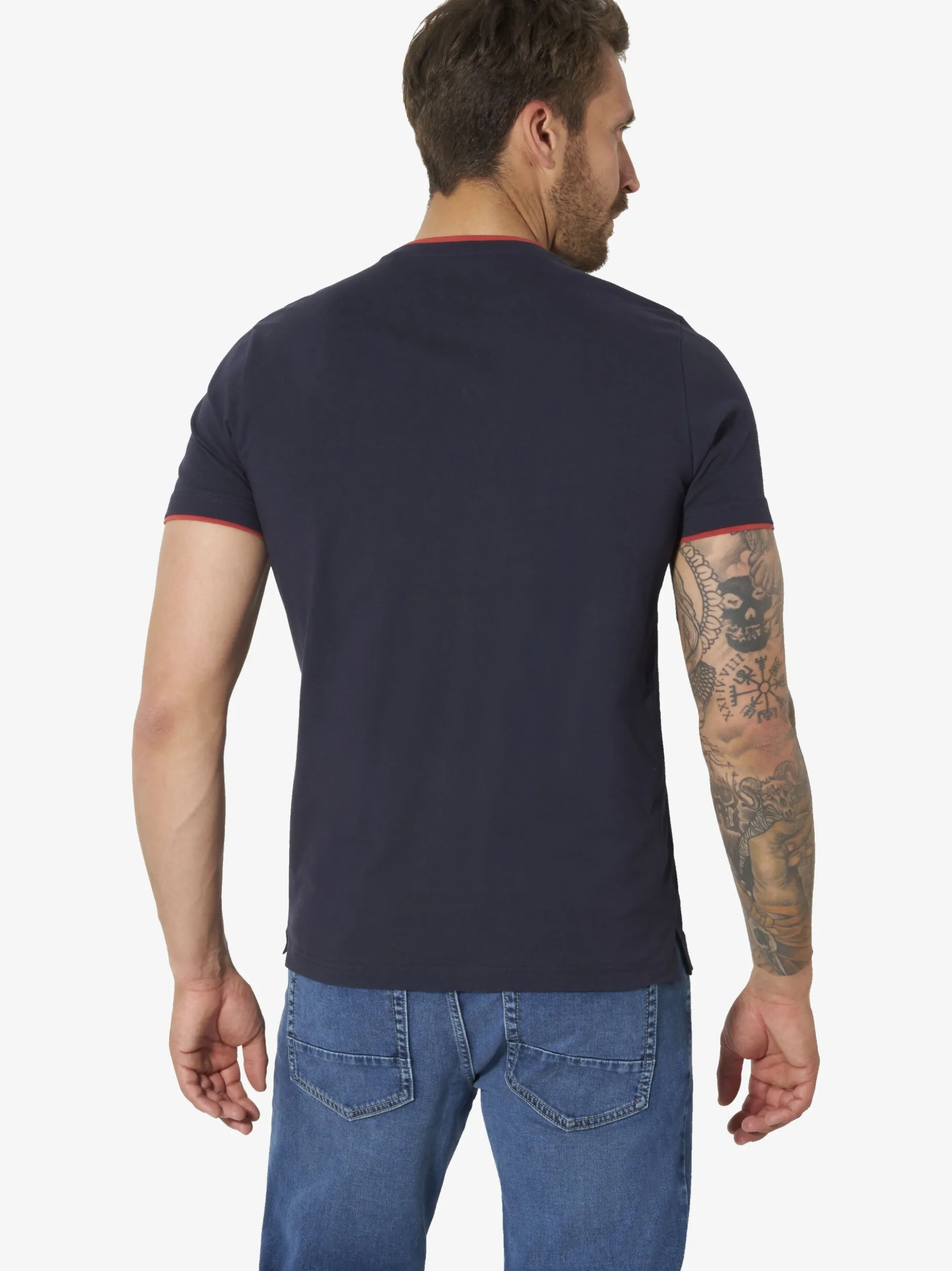 BABISTA Herren T-Shirts - RIGATULI im 2er-Pack in blau rot