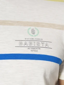 BABISTA Herren T-Shirts - ROMENZO im 2er-Pack in ecru marine
