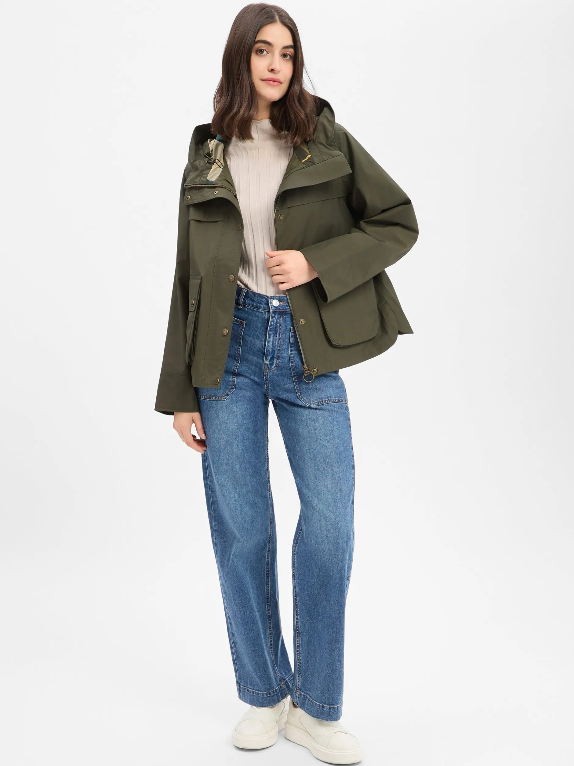 Barbour Damen Regenjacke - Baythorpe in khaki beige