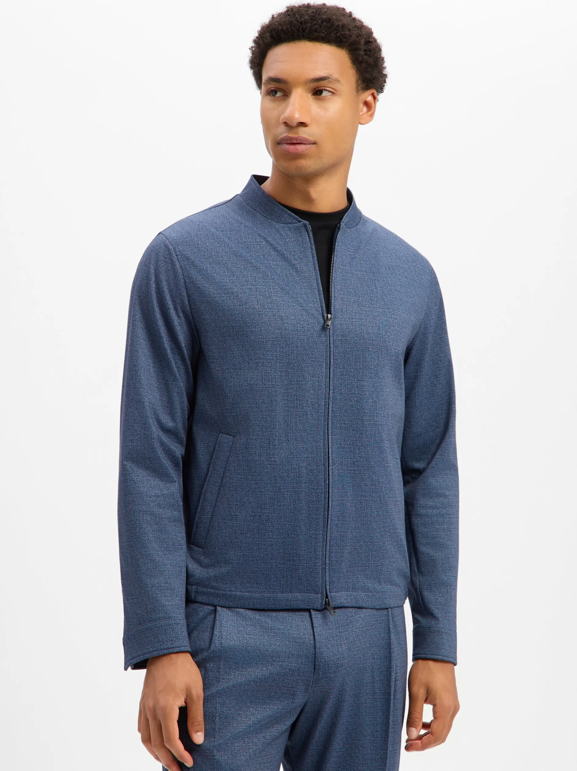 Benvenuto Herren Baukasten-Blouson - Leo J in marine ecru