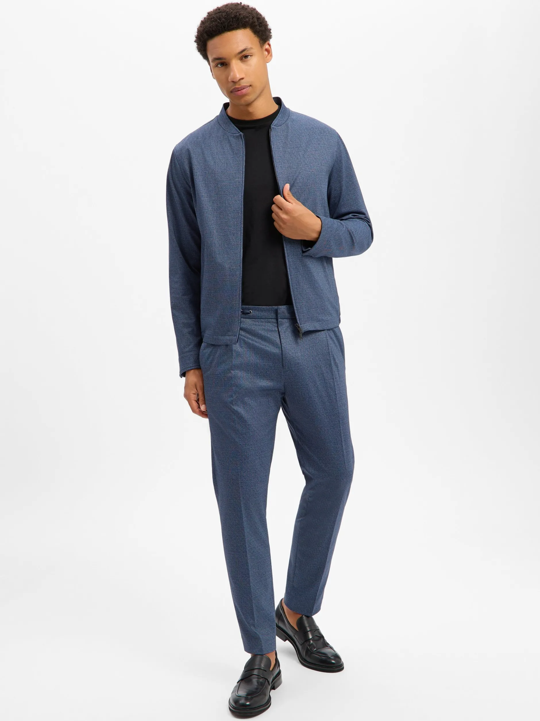 Benvenuto Herren Baukasten-Blouson - Leo J in marine ecru