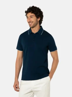 Benvenuto Herren Polo - ALFREDO in blau - Ärmel: kurzarm