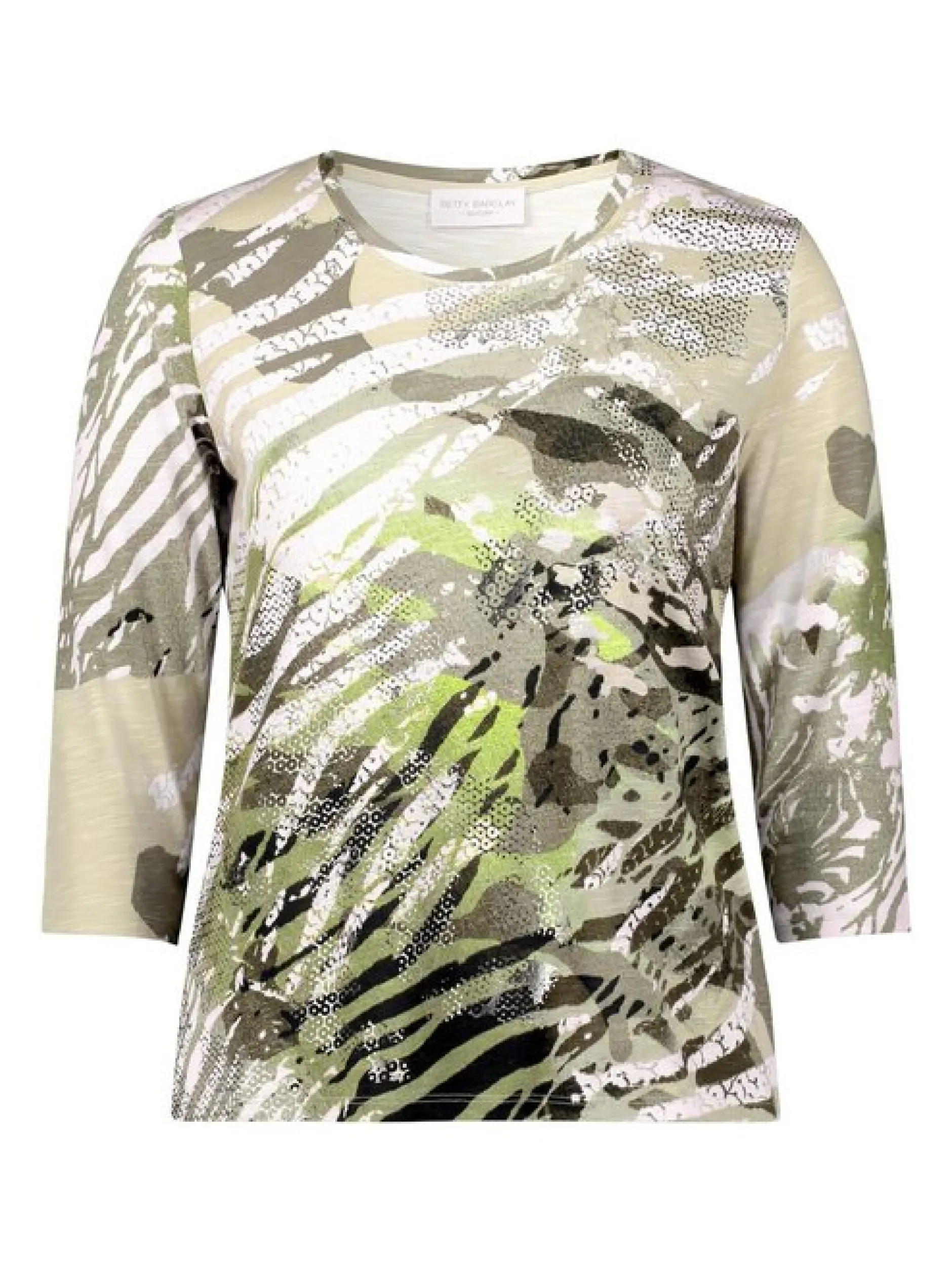 Betty Barclay Damen Basic Shirt in mehrfarbig beige