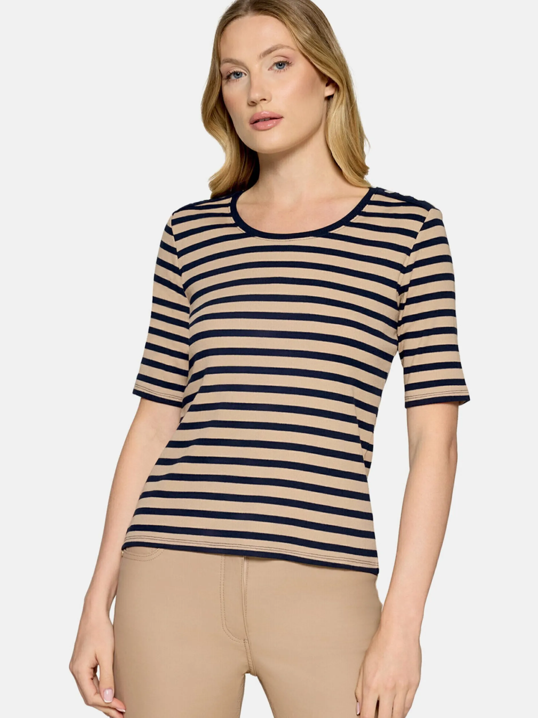 Betty Barclay Damen Basic Shirt in beige mehrfarbig
