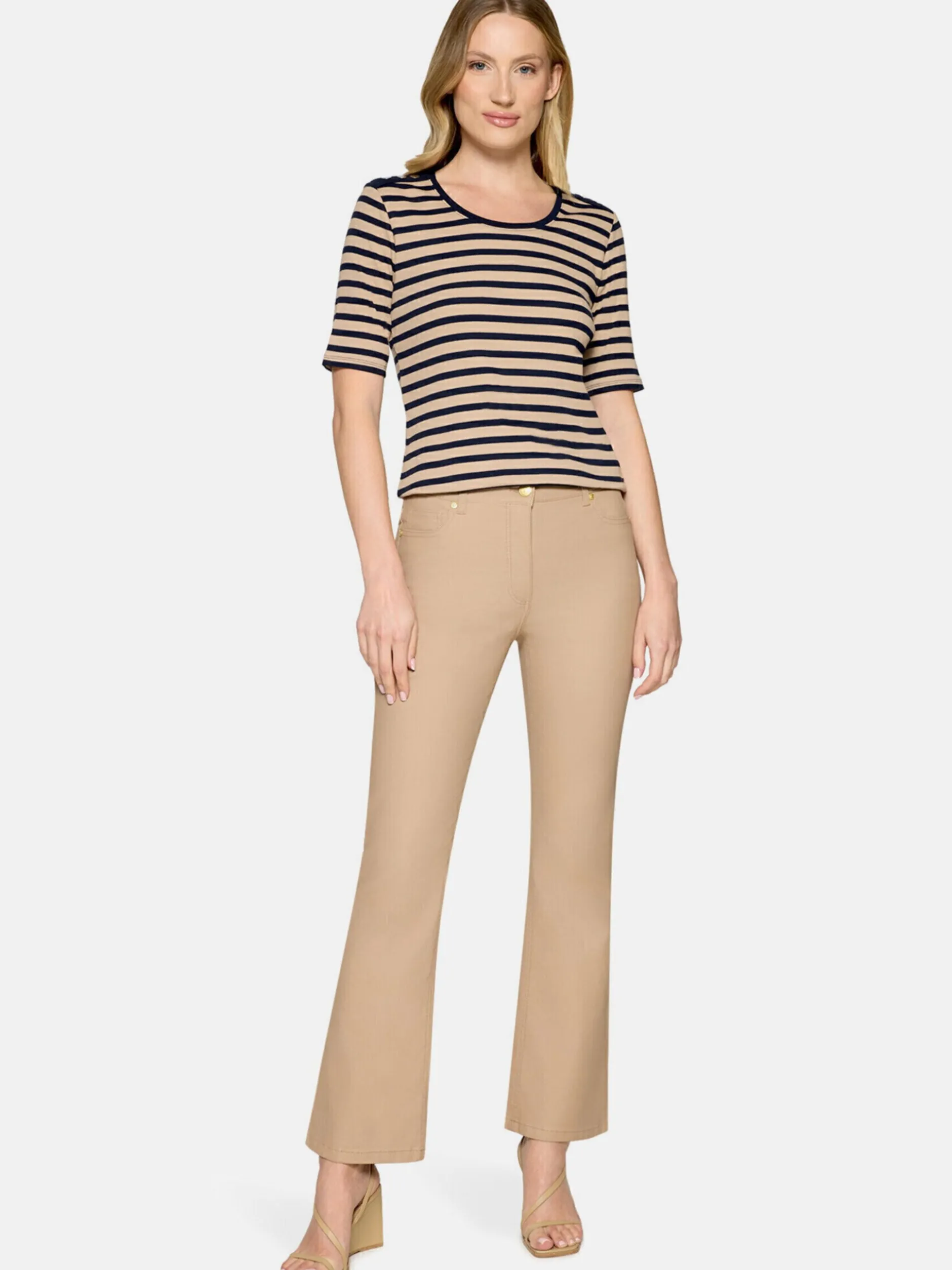 Betty Barclay Damen Basic Shirt in beige mehrfarbig