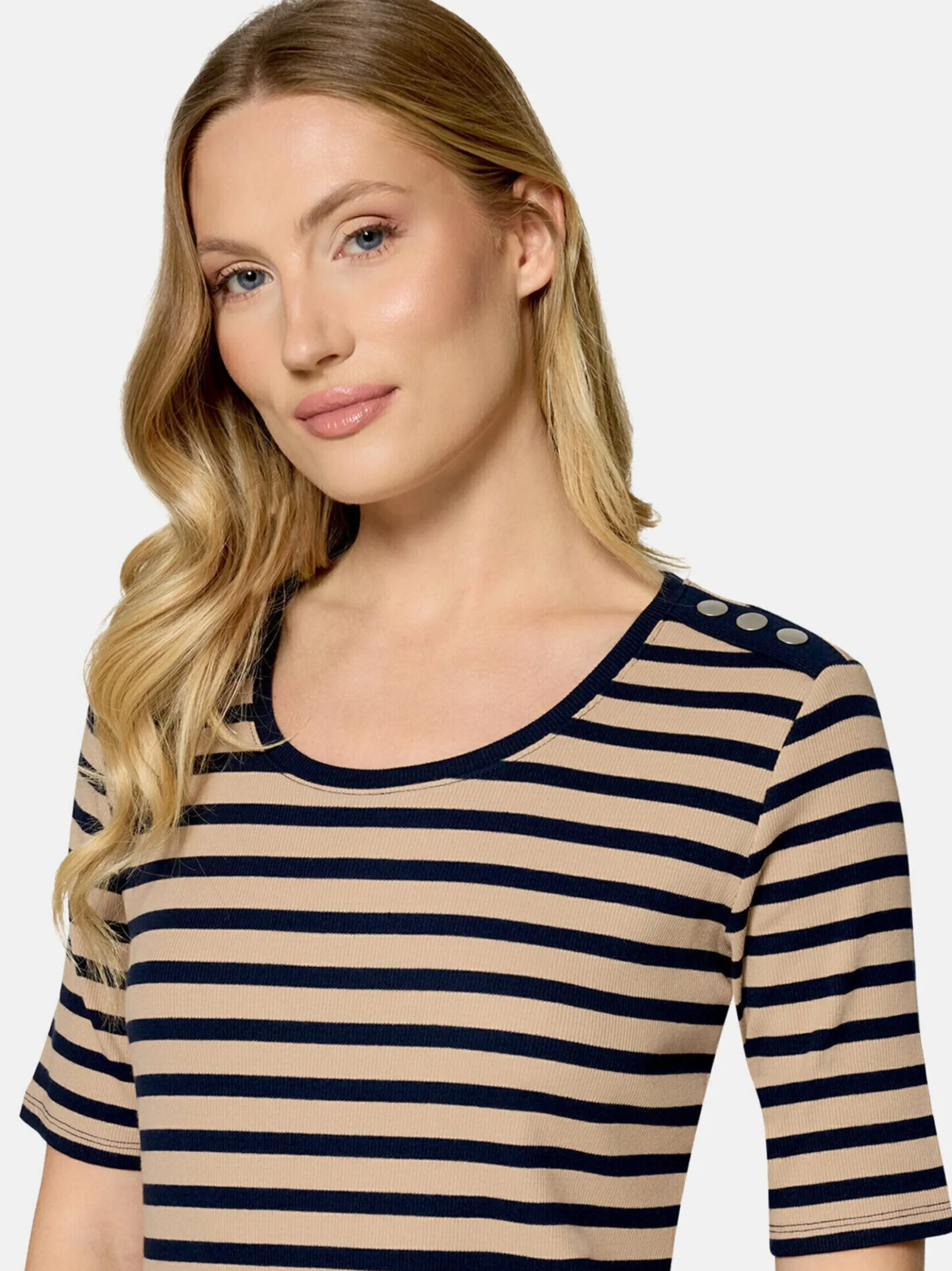 Betty Barclay Damen Basic Shirt in beige mehrfarbig