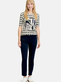 Betty Barclay Damen Basic Shirt in beige mehrfarbig