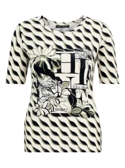 Betty Barclay Damen Basic Shirt in beige mehrfarbig