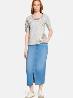 Betty Barclay Damen Basic Shirt in beige mehrfarbig