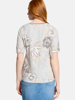 Betty Barclay Damen Basic Shirt in beige mehrfarbig