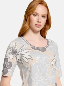 Betty Barclay Damen Basic Shirt in beige mehrfarbig