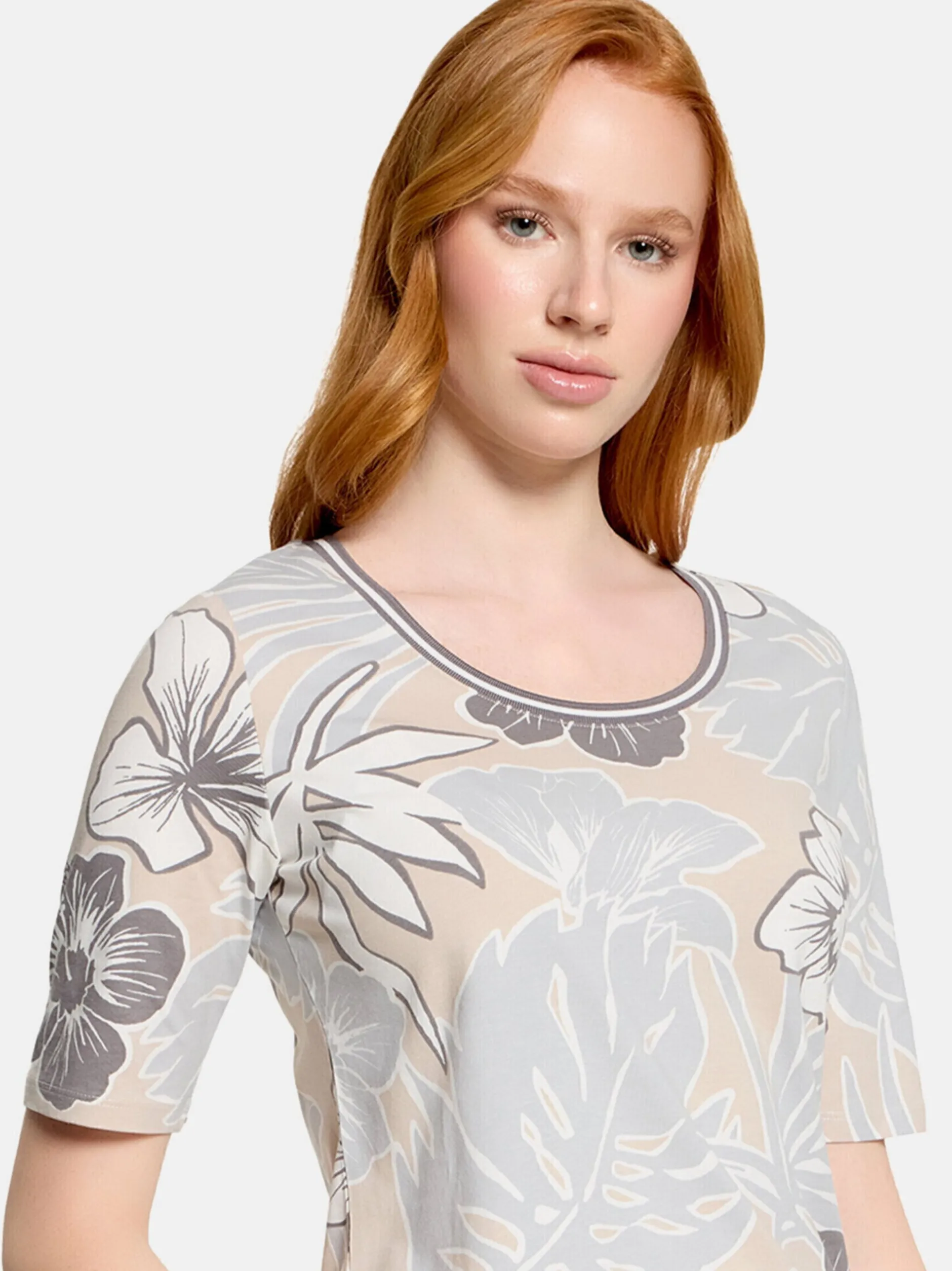 Betty Barclay Damen Basic Shirt in beige mehrfarbig