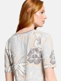 Betty Barclay Damen Basic Shirt in beige mehrfarbig