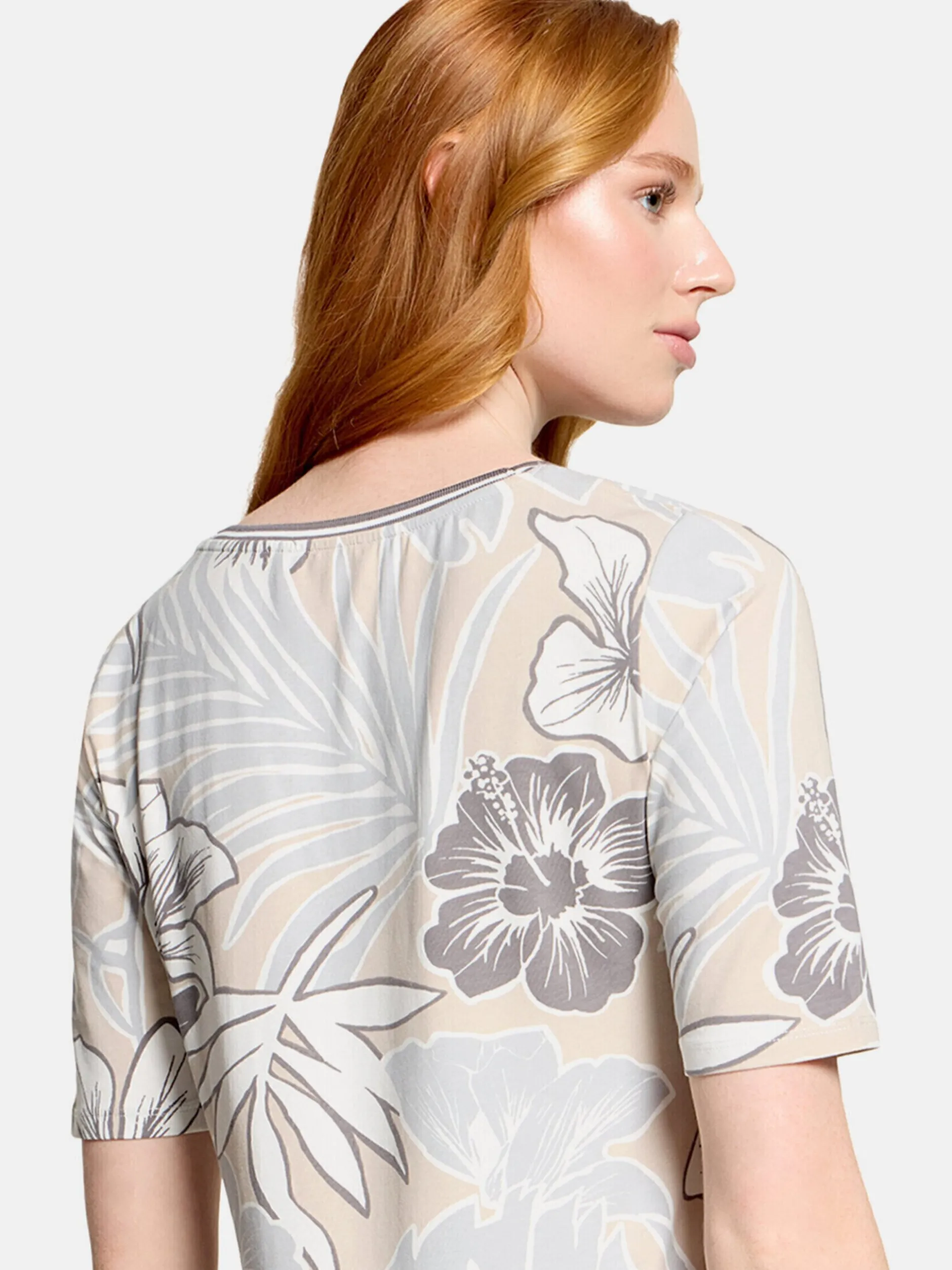 Betty Barclay Damen Basic Shirt in beige mehrfarbig