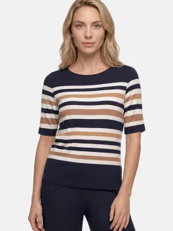 Betty Barclay Damen Basic Shirt in marine mehrfarbig