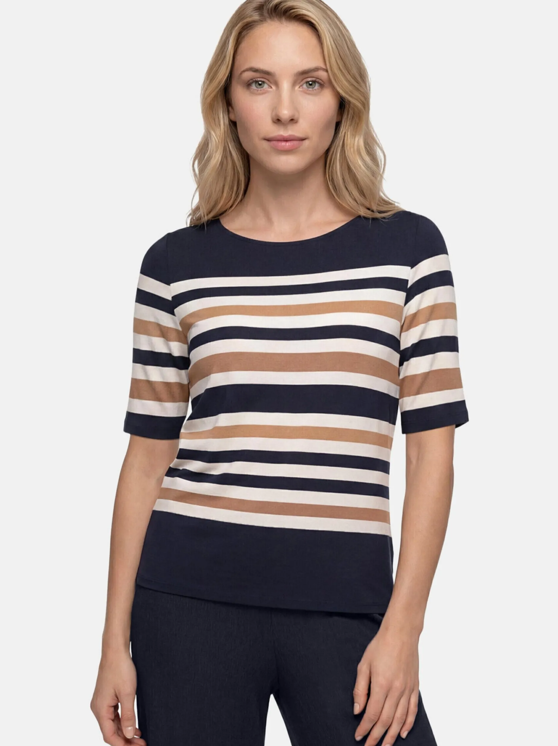 Betty Barclay Damen Basic Shirt in marine mehrfarbig
