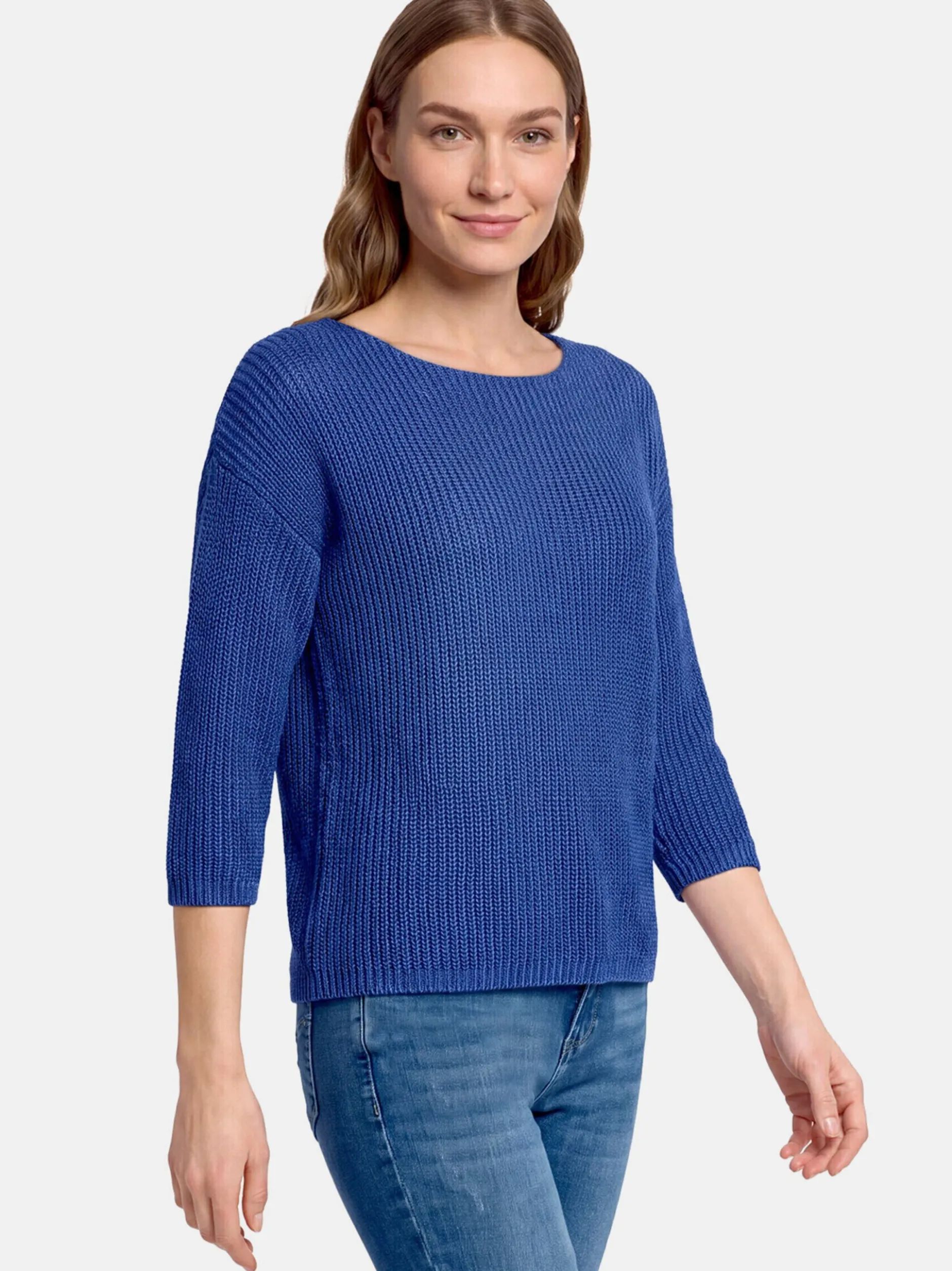 Betty Barclay Damen Basic-Strickpullover in blau