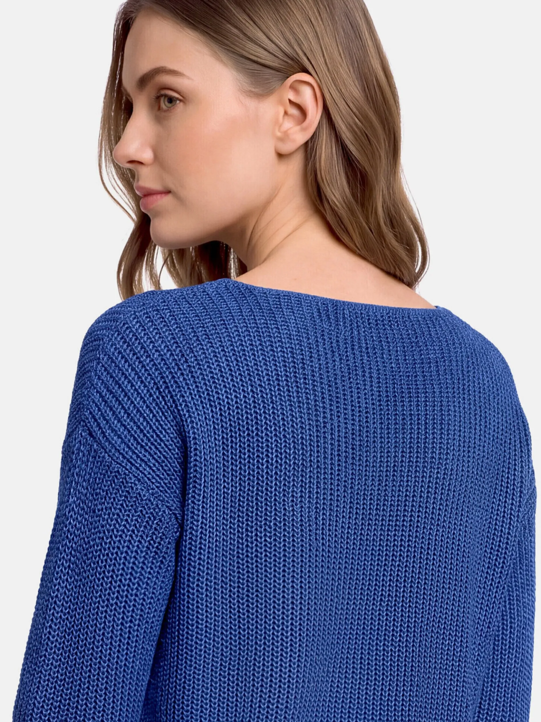 Betty Barclay Damen Basic-Strickpullover in blau