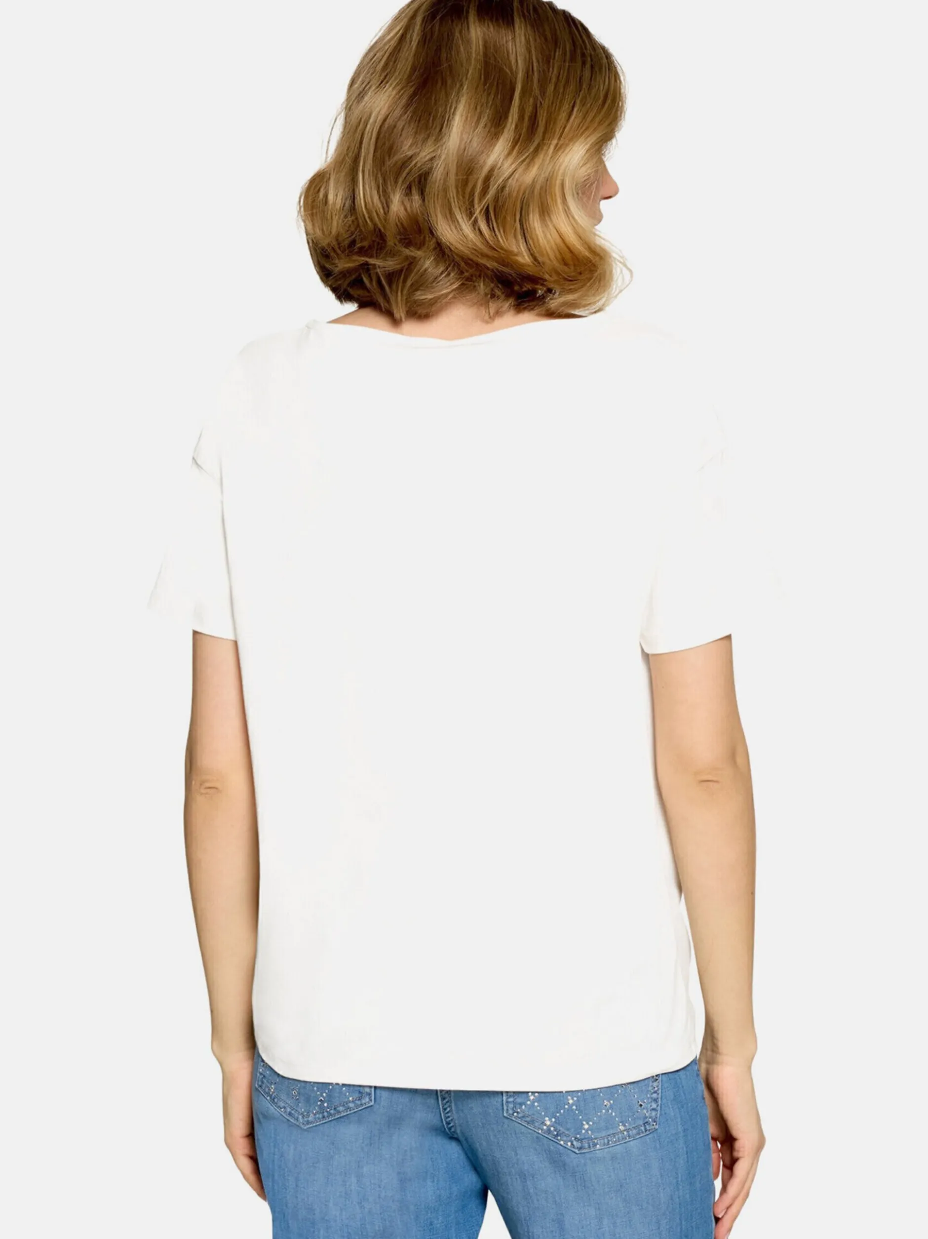 Betty Barclay Damen Blusenshirt in blau weiß