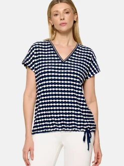 Betty Barclay Damen Casual-Shirt in blau weiß