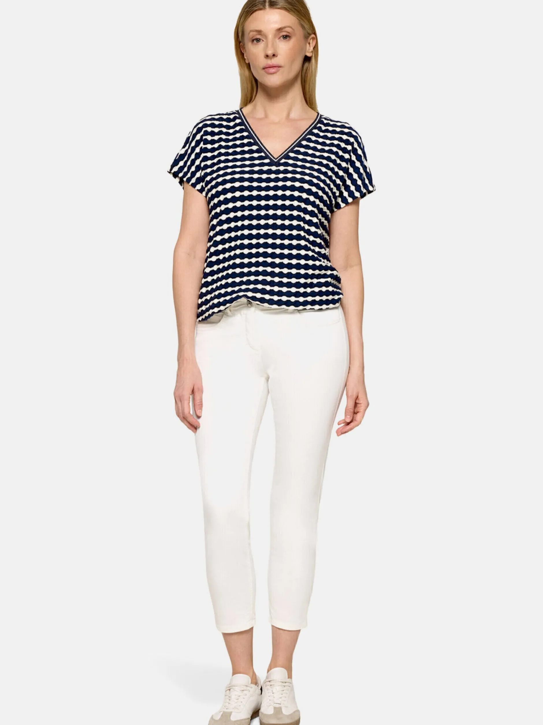 Betty Barclay Damen Casual-Shirt in blau weiß