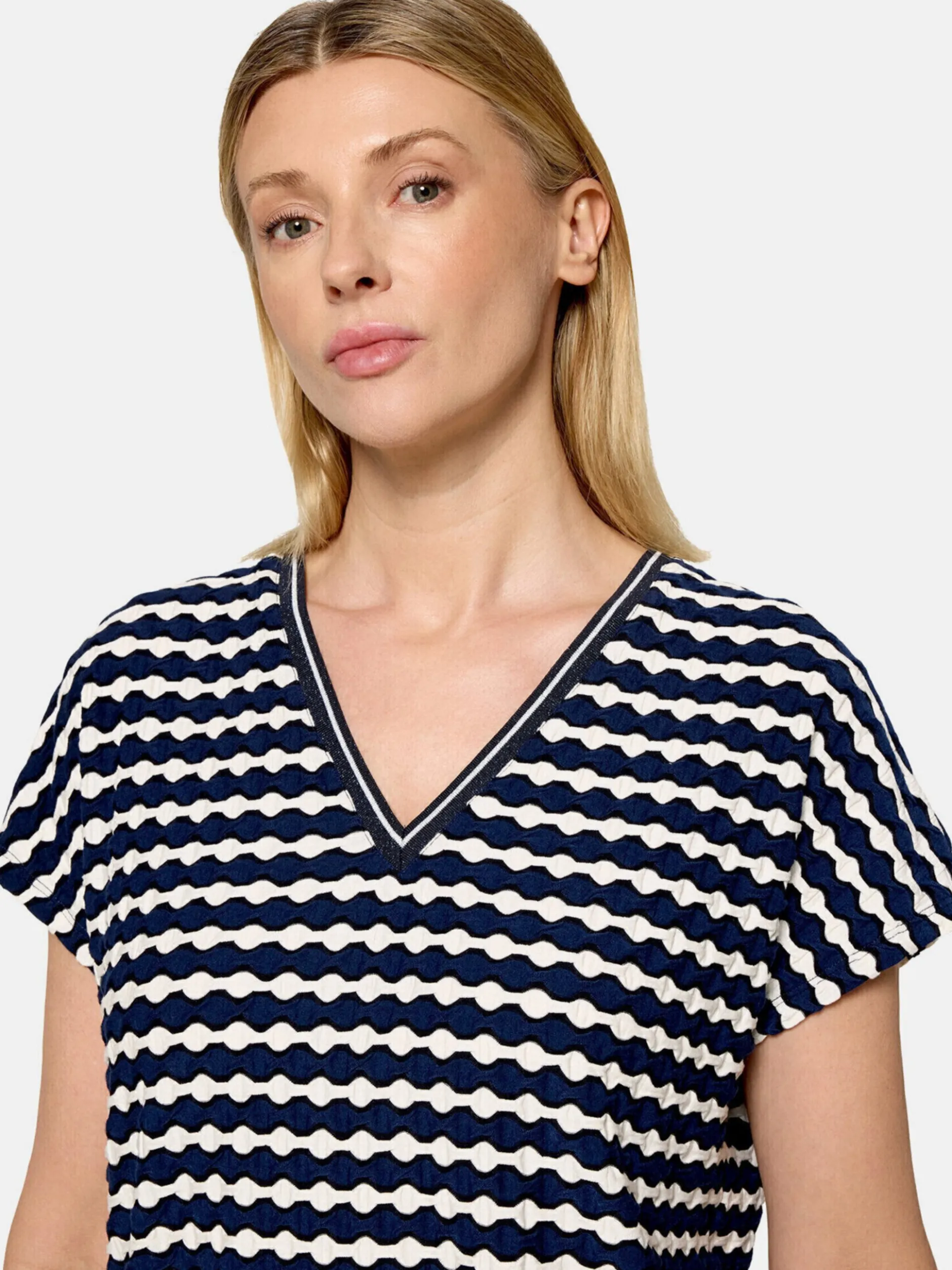 Betty Barclay Damen Casual-Shirt in blau weiß