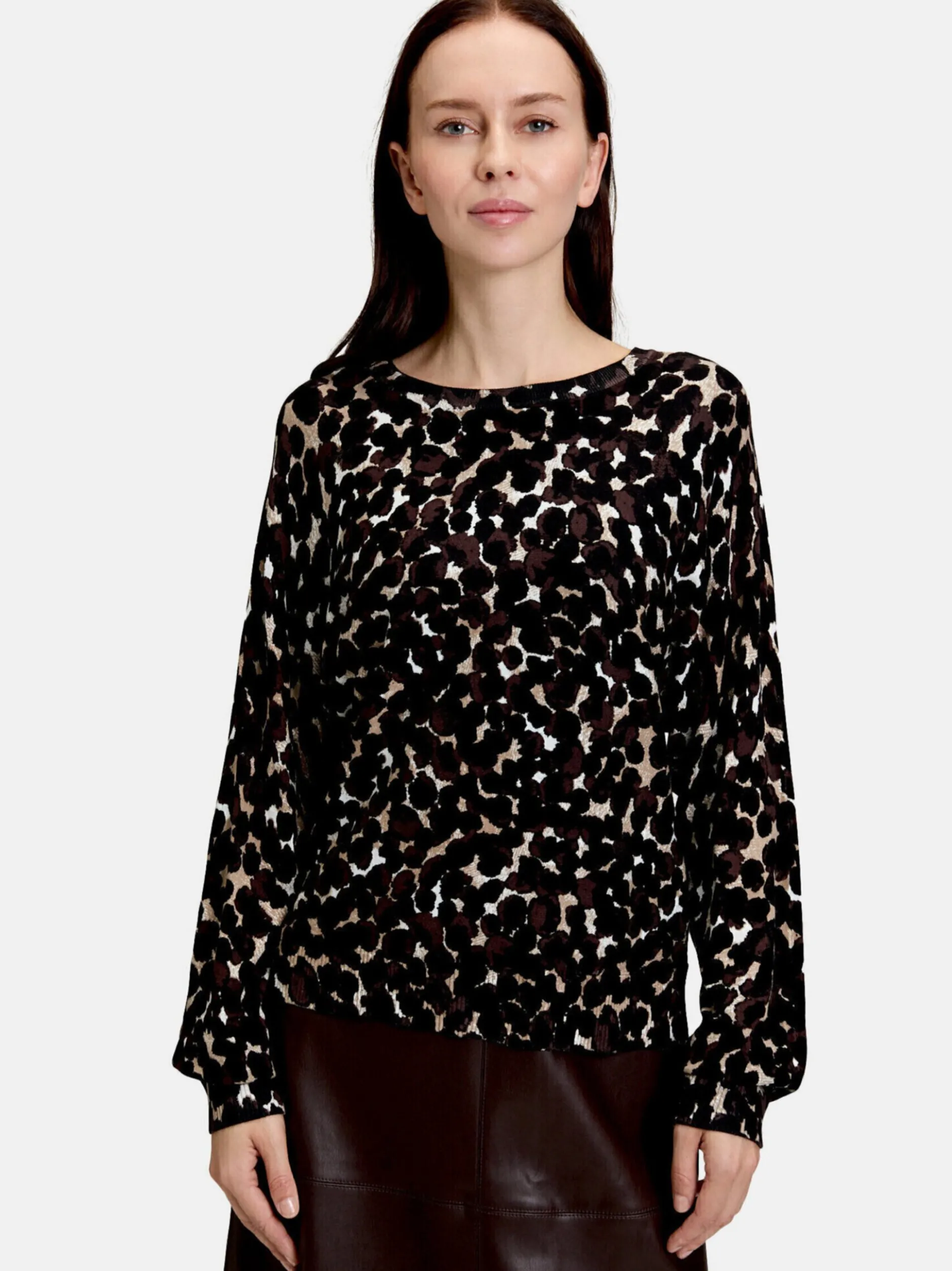 Betty Barclay Damen Feinstrickpullover in braun mehrfarbig