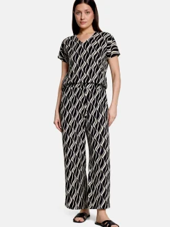 Betty Barclay Damen Hose in schwarz mehrfarbig