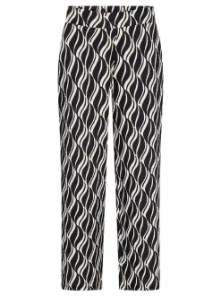 Betty Barclay Damen Hose in schwarz mehrfarbig