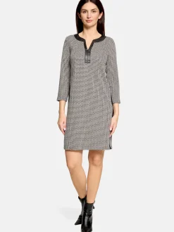 Betty Barclay Damen Jerseykleid in schwarz weiß