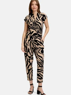 Betty Barclay Damen Jumpsuit in schwarz mehrfarbig