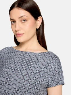 Betty Barclay Damen Kurzarmshirt in blau mehrfarbig