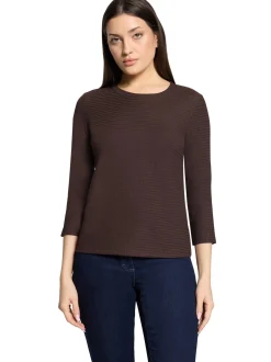 Betty Barclay Damen Langarmshirt in schoko