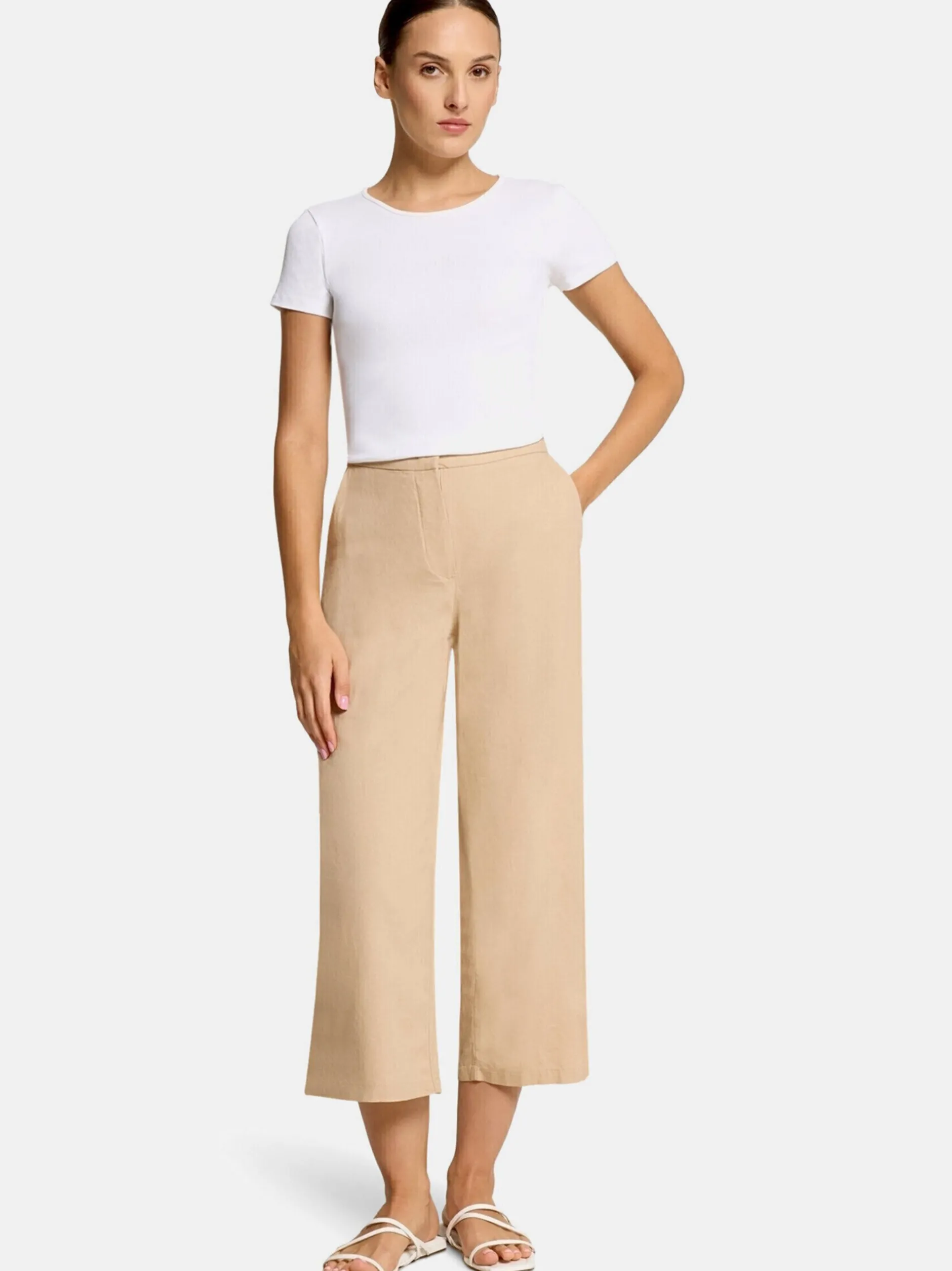 Betty Barclay Damen Leinenhose in beige