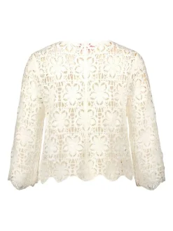 Betty Barclay Damen Lochstrick-Pullover in weiß