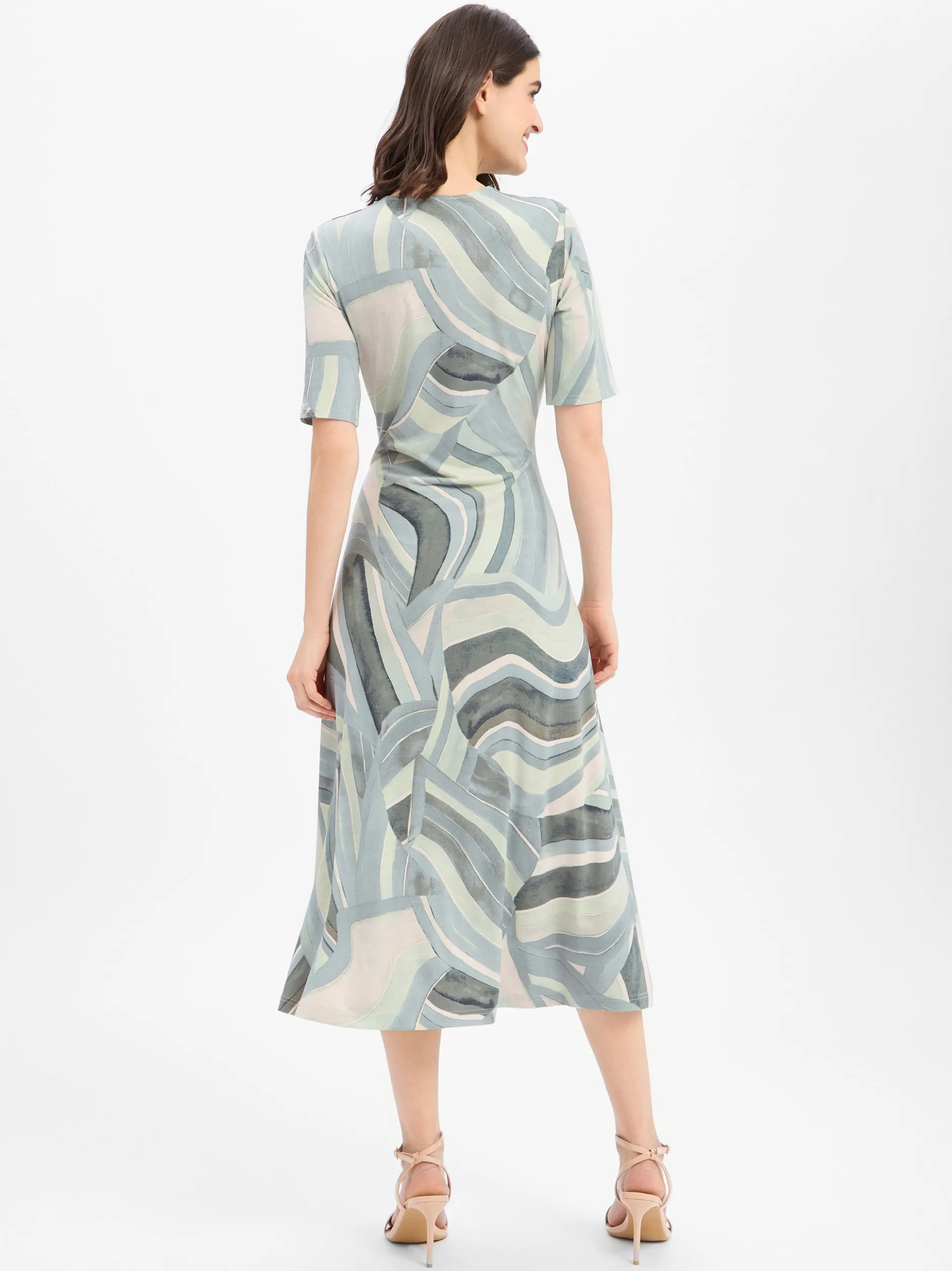 Betty Barclay Damen Maxikleid in lind - Ärmel: kurzarm