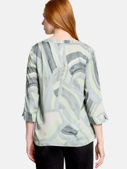 Betty Barclay Damen Schlupfbluse in mint mehrfarbig