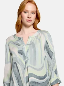 Betty Barclay Damen Schlupfbluse in mint mehrfarbig