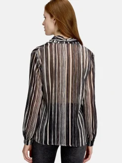 Betty Barclay Damen Schlupfbluse in schwarz mehrfarbig