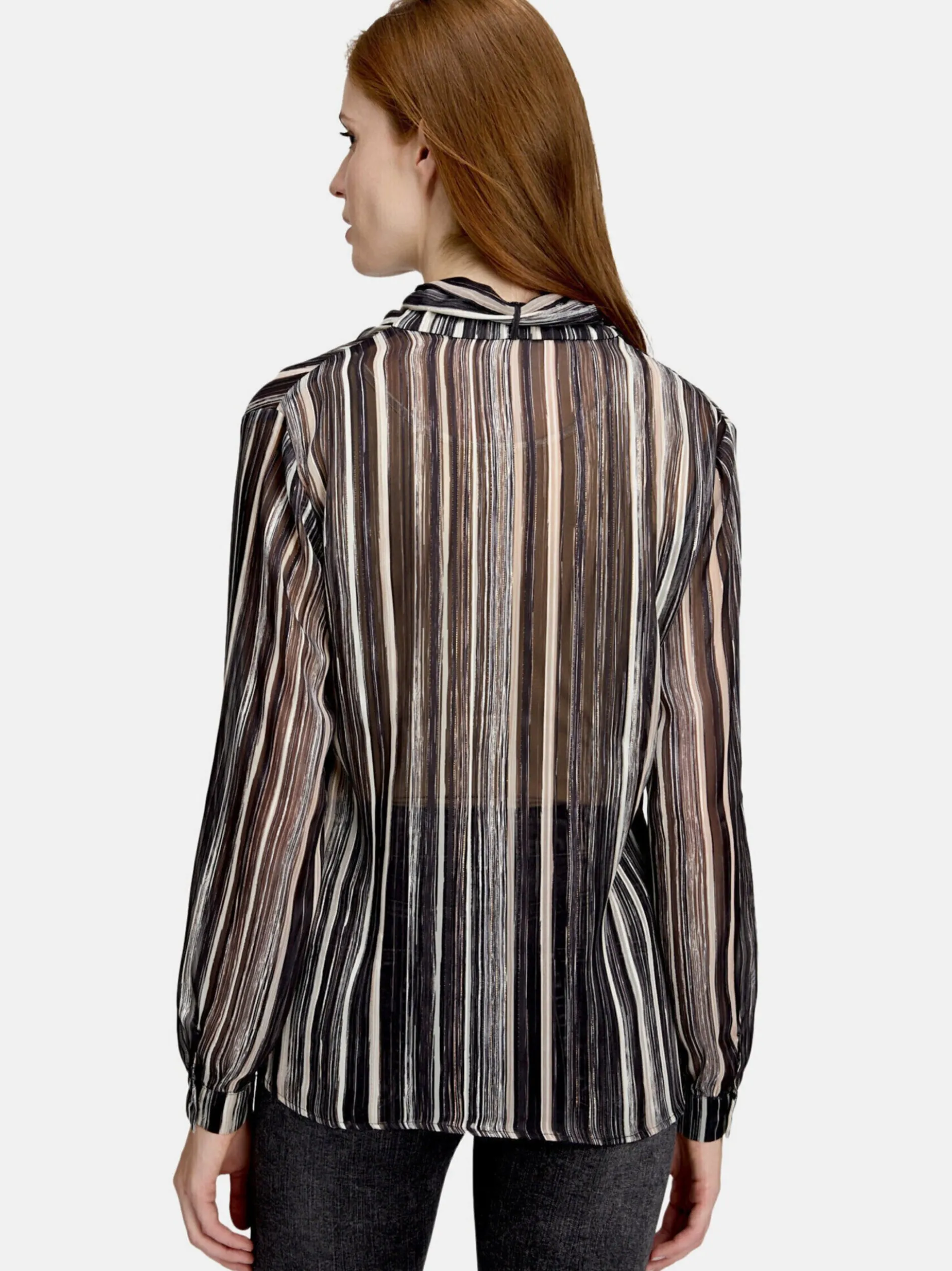 Betty Barclay Damen Schlupfbluse in schwarz mehrfarbig