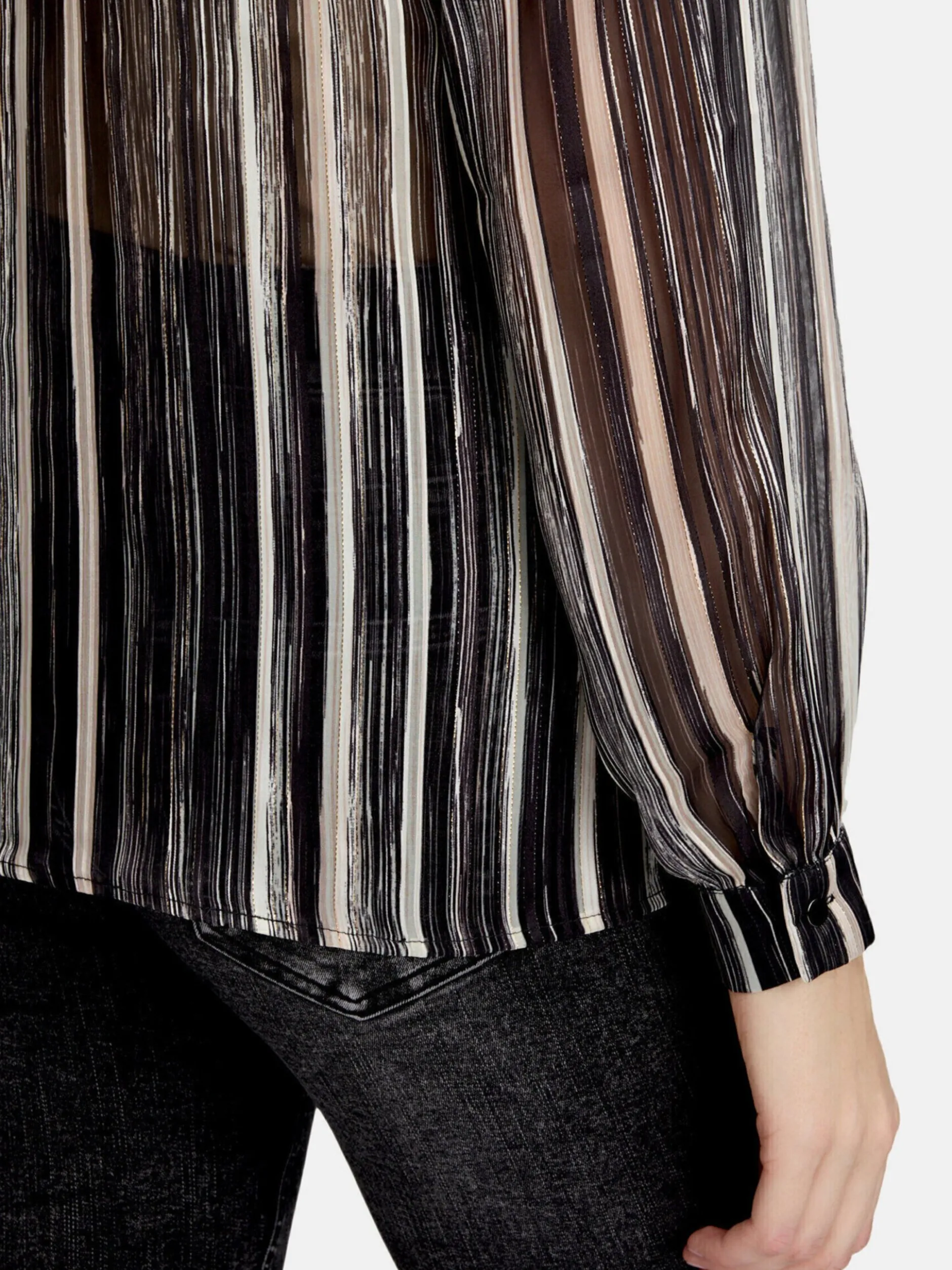 Betty Barclay Damen Schlupfbluse in schwarz mehrfarbig