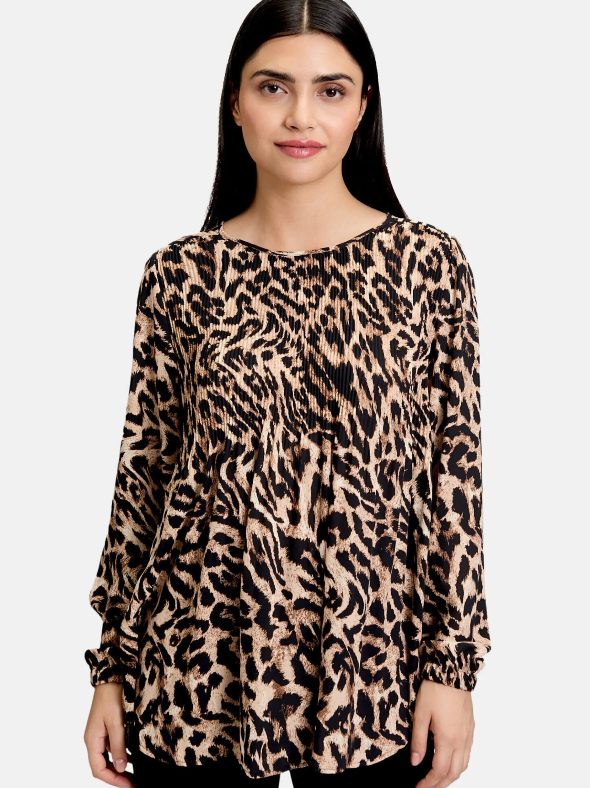 Betty Barclay Damen Schlupfbluse in schwarz mehrfarbig